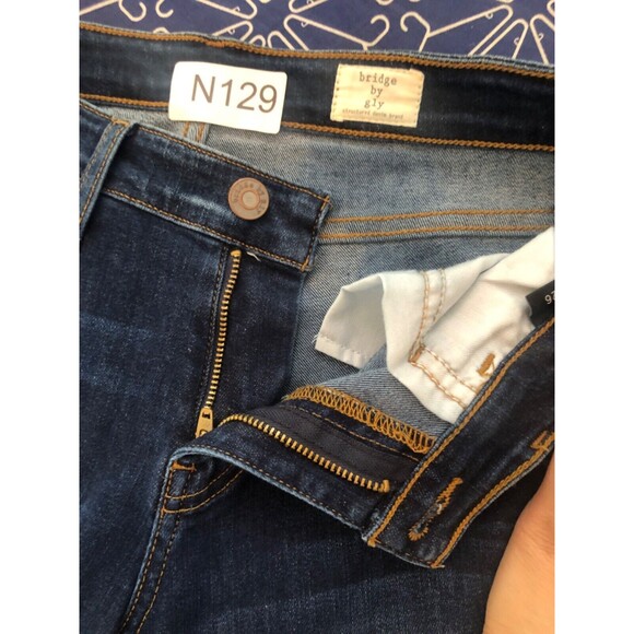 Bridge by GLY Women’s Distressed Skinny Jeans Blue Denim Size 26 Mid Rise - Picture 9 of 11